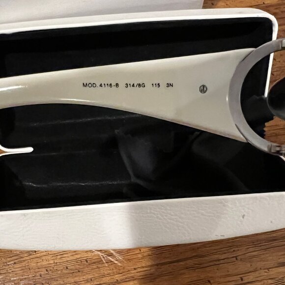 Versace 4116-B White Wrap Sunglasses with Crystal Medusa in Original Box Y2K main image 6